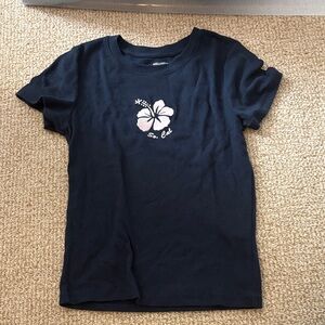 Hollister Navy Graphic Baby Tee